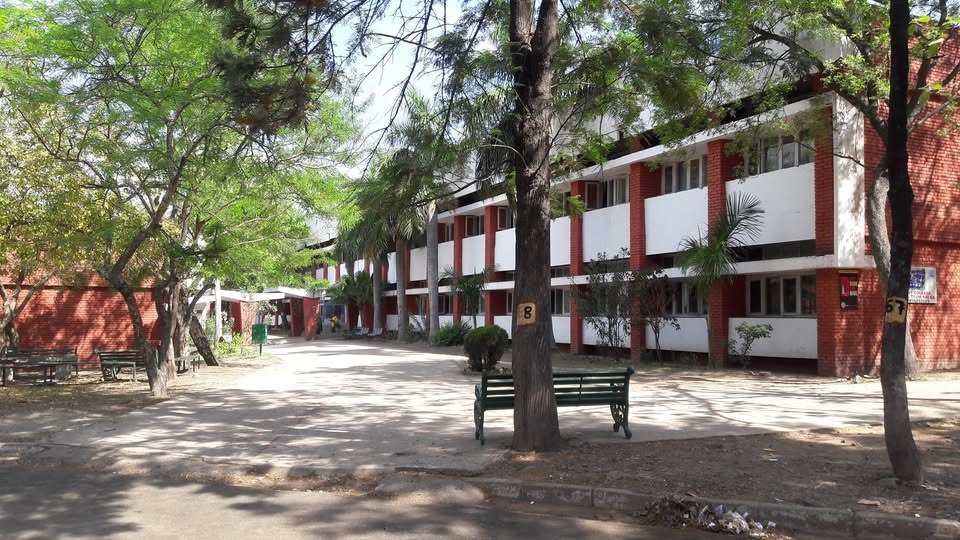 Historical photograph of the college from its early years